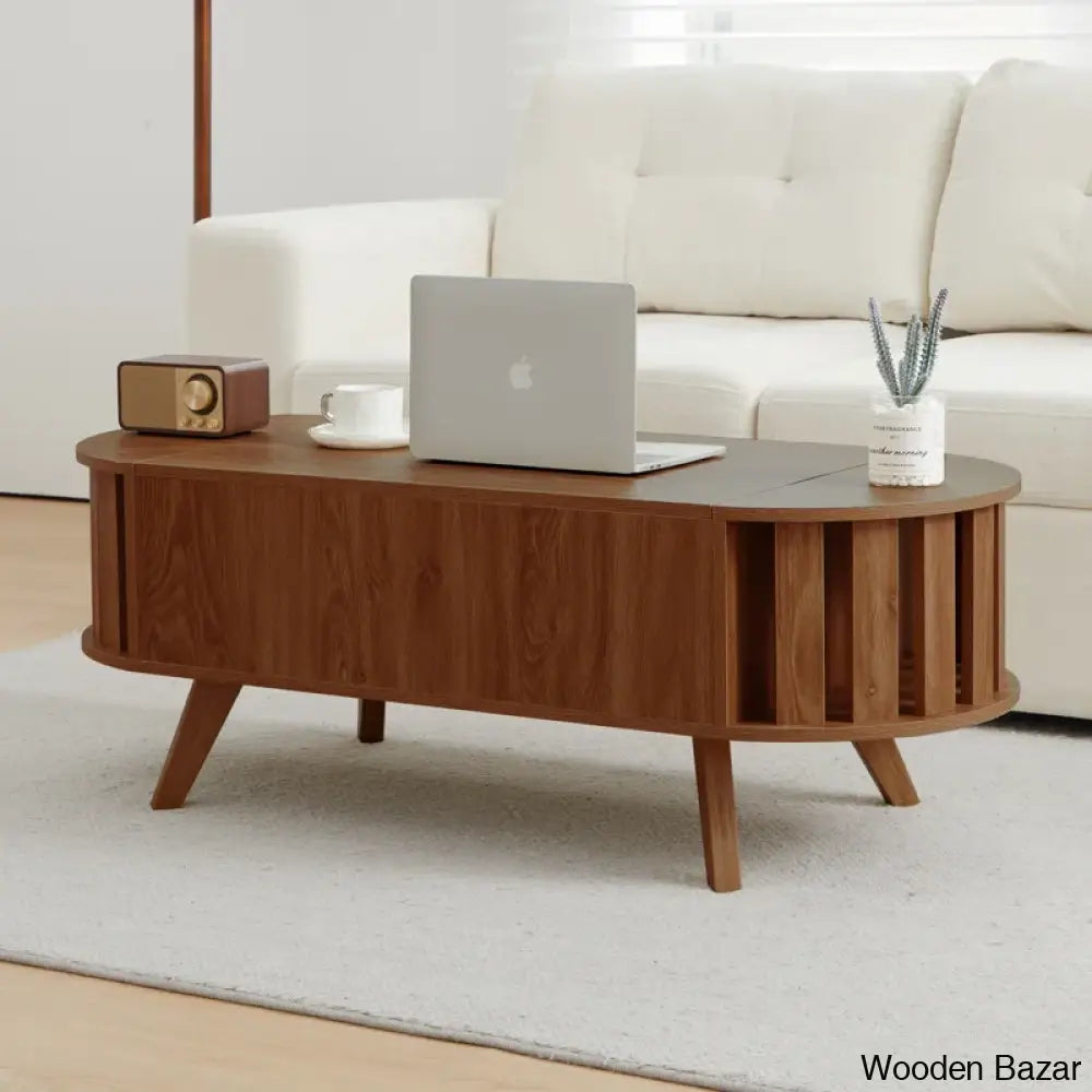 Lesagen Lift Top Coffee And Center Table With Hidden Storage