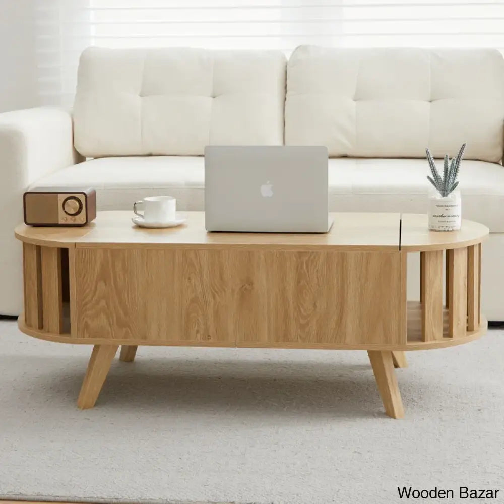 Lesagen Lift Top Coffee And Center Table With Hidden Storage