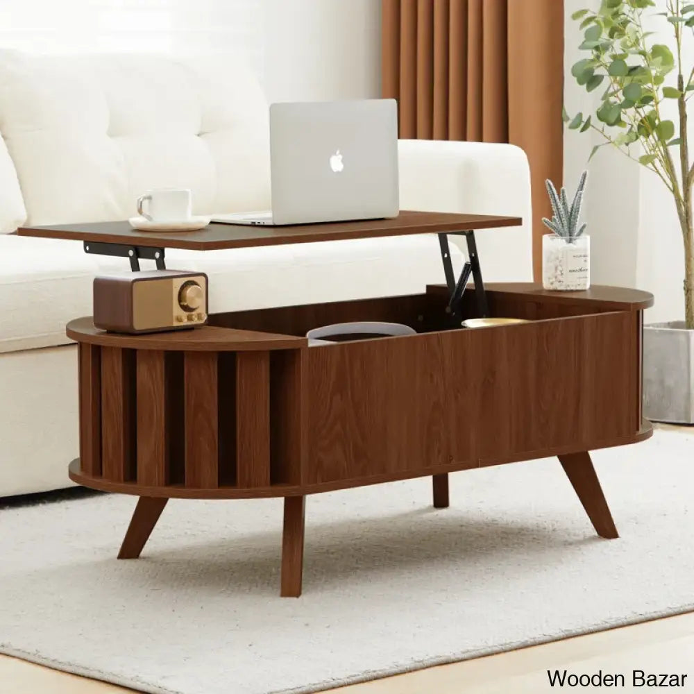 Lesagen Lift Top Coffee And Center Table With Hidden Storage