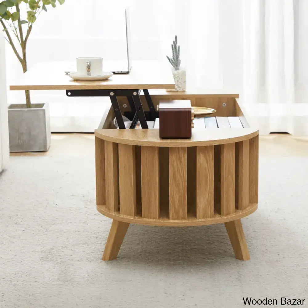 Lesagen Lift Top Coffee And Center Table With Hidden Storage