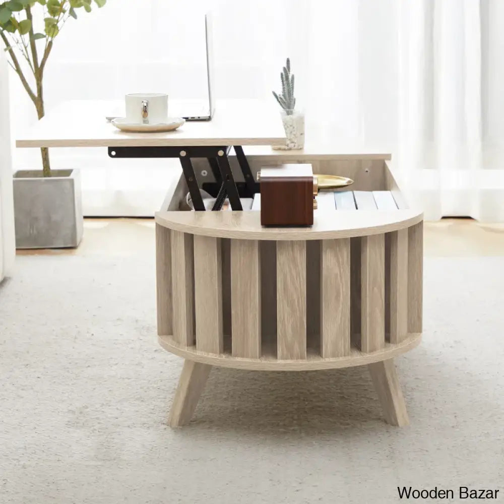 Lesagen Lift Top Coffee And Center Table With Hidden Storage