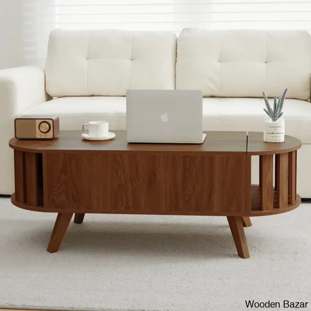 Lesagen Lift Top Coffee And Center Table With Hidden Storage