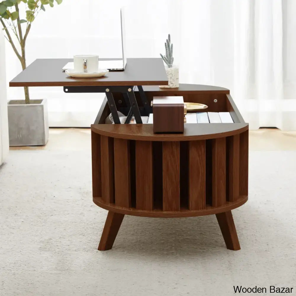 Lesagen Lift Top Coffee And Center Table With Hidden Storage