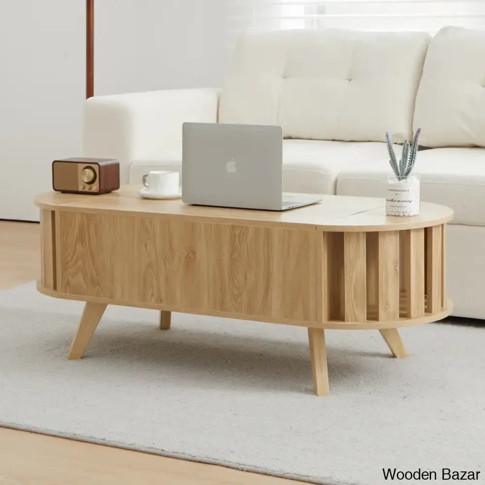 Lesagen Lift Top Coffee And Center Table With Hidden Storage