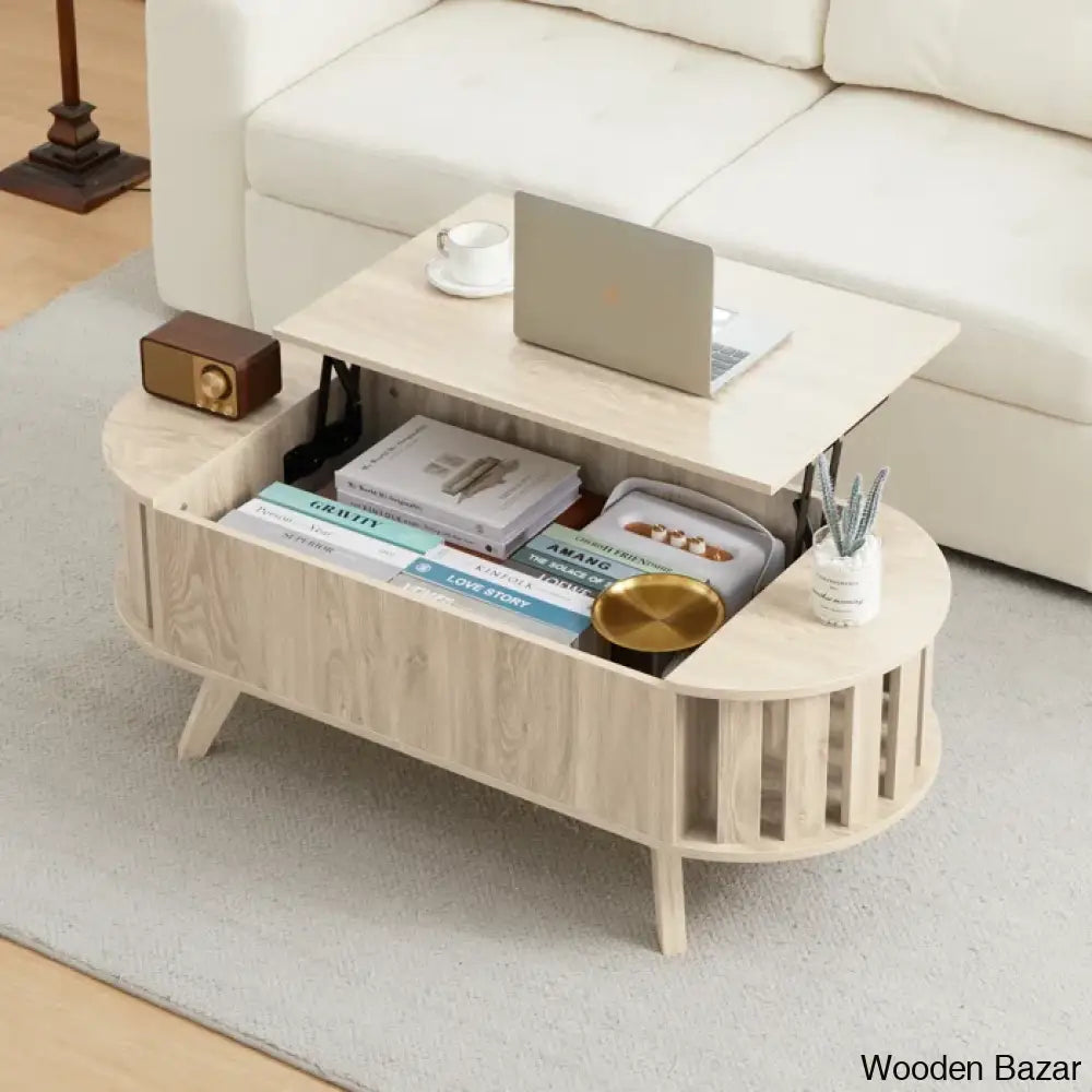 Lesaige Lift Top Coffee And Center Table With Hidden Storage