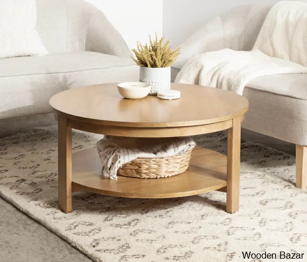 Leti Coffee Table In Pine Wood Natural