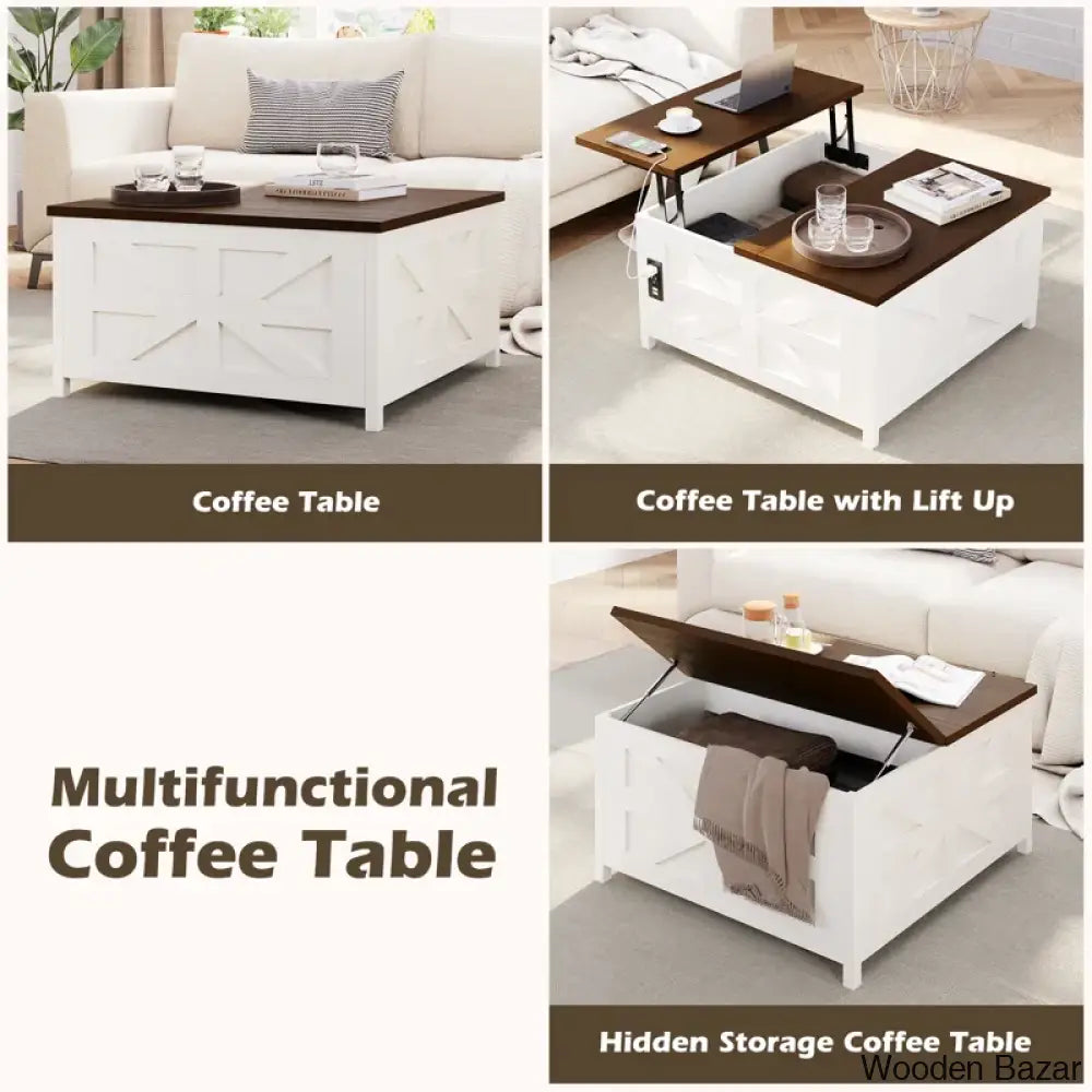 Liliosaz Coffee And Center Table Lift Top With Storage