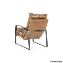 Lillian Lex Modern Single Seater Armchair With Metal Base - Wooden Bazar