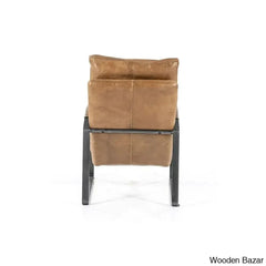 Lillian Lex Modern Single Seater Armchair With Metal Base - Wooden Bazar