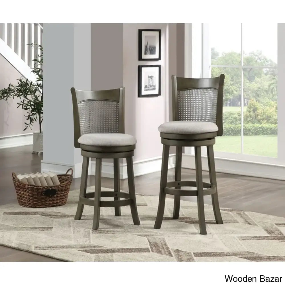 Lillys Back Swivel Counter And Bar Stool