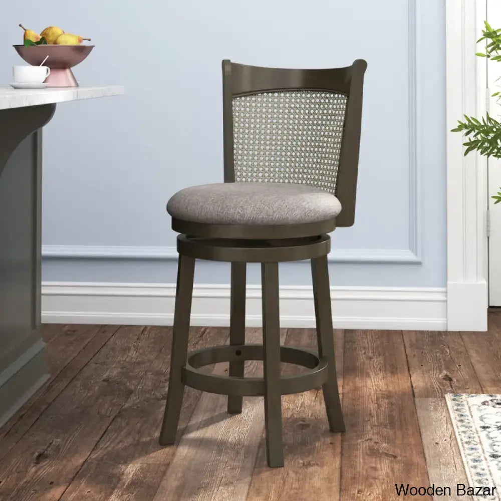 Lillys Back Swivel Counter And Bar Stool Gray / (24’’ Seat Height)