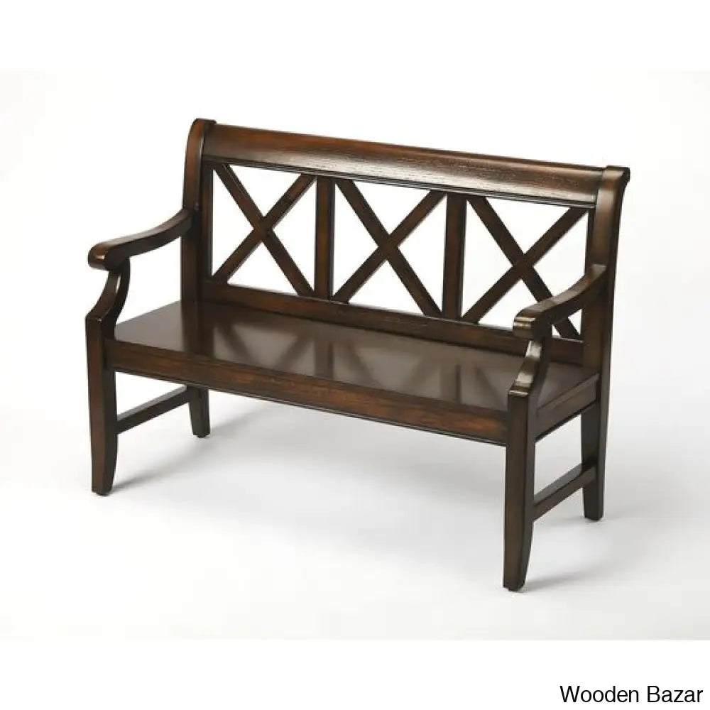 Lilyon Modern 2 Seater Bench In Solid Teak Wood