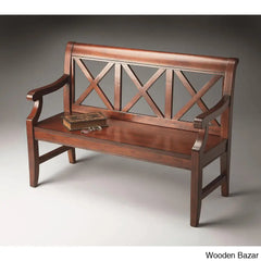 Lilyon Modern 2 Seater Bench In Solid Teak Wood