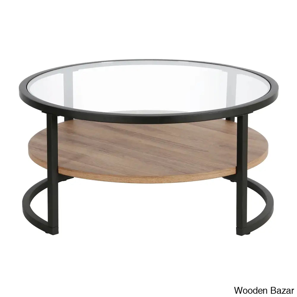 Lindsaie Glass Top Coffee And Center Table