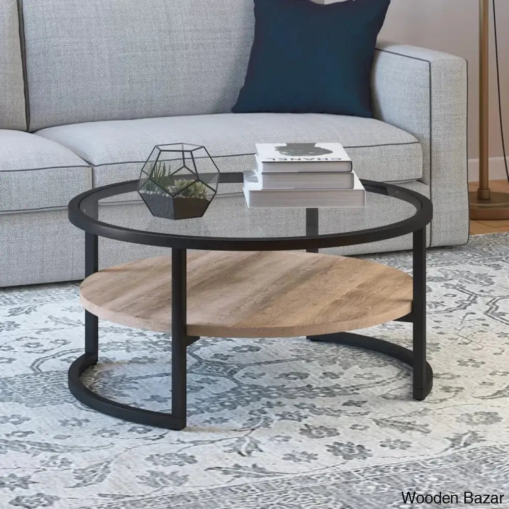 Lindsaie Glass Top Coffee And Center Table