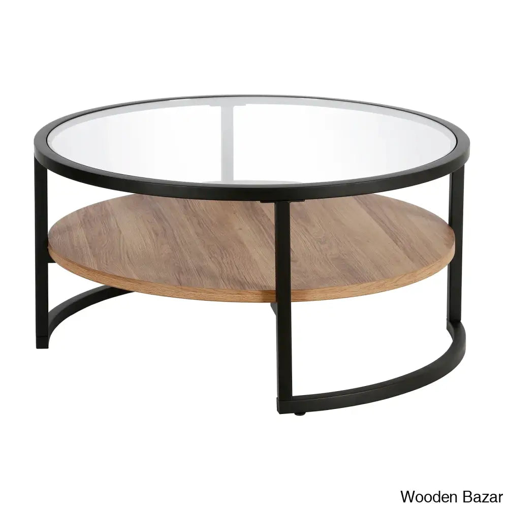 Lindsaie Glass Top Coffee And Center Table