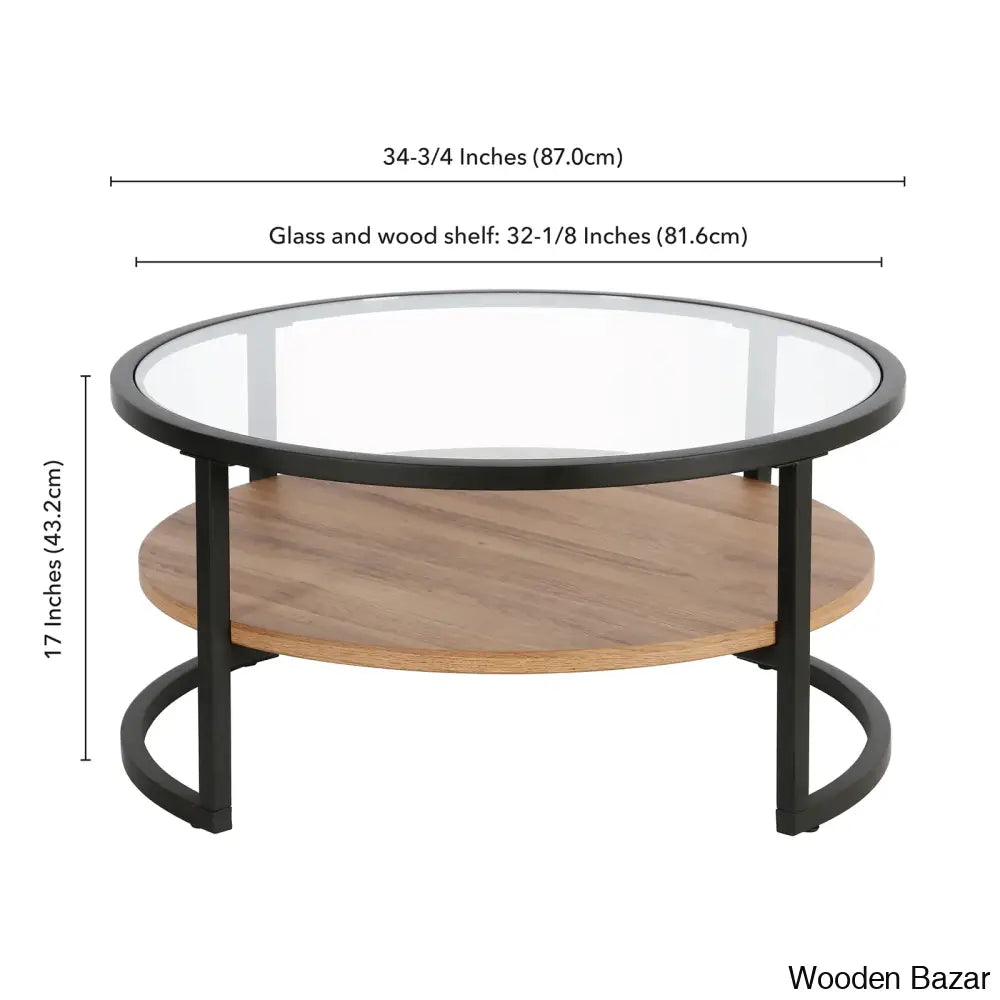 Lindsaie Glass Top Coffee And Center Table