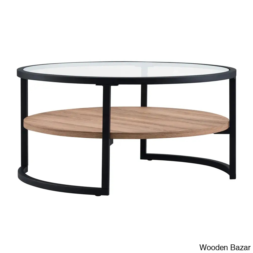 Lindsaie Glass Top Coffee And Center Table