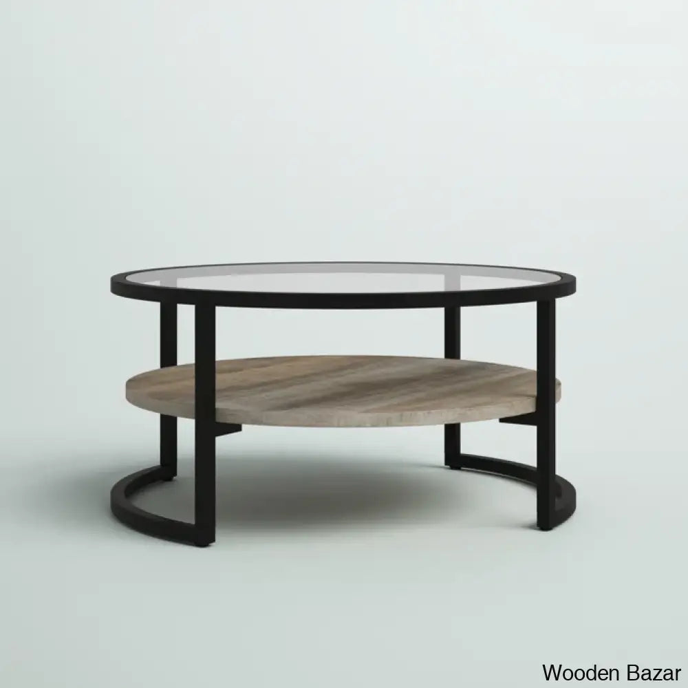 Lindsaie Glass Top Coffee And Center Table