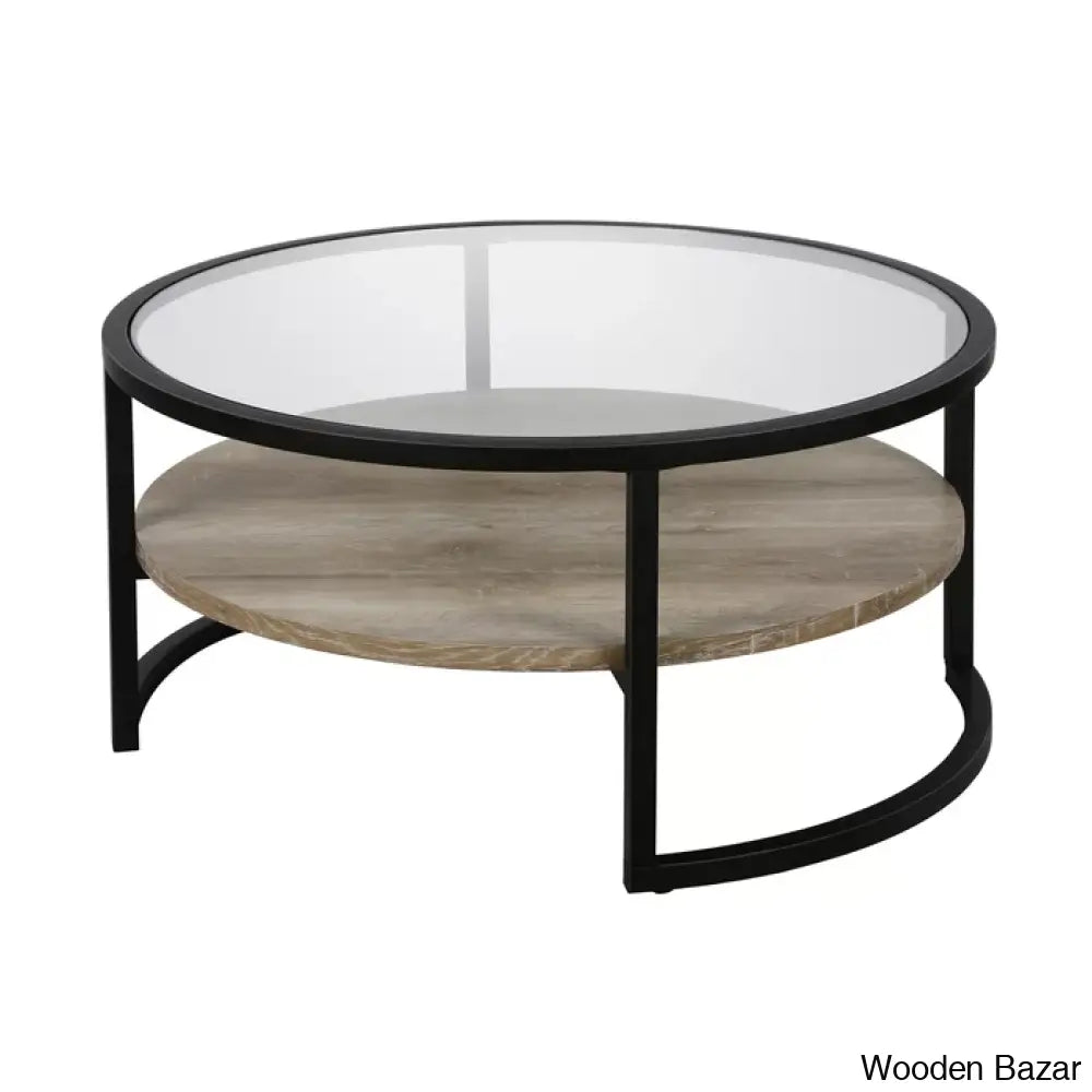 Lindsaie Glass Top Coffee And Center Table