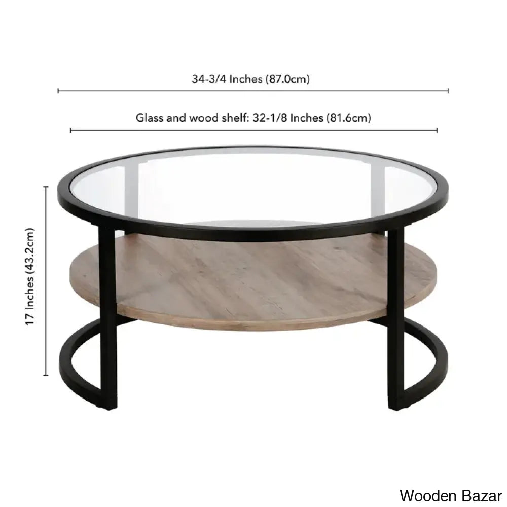 Lindsaie Glass Top Coffee And Center Table