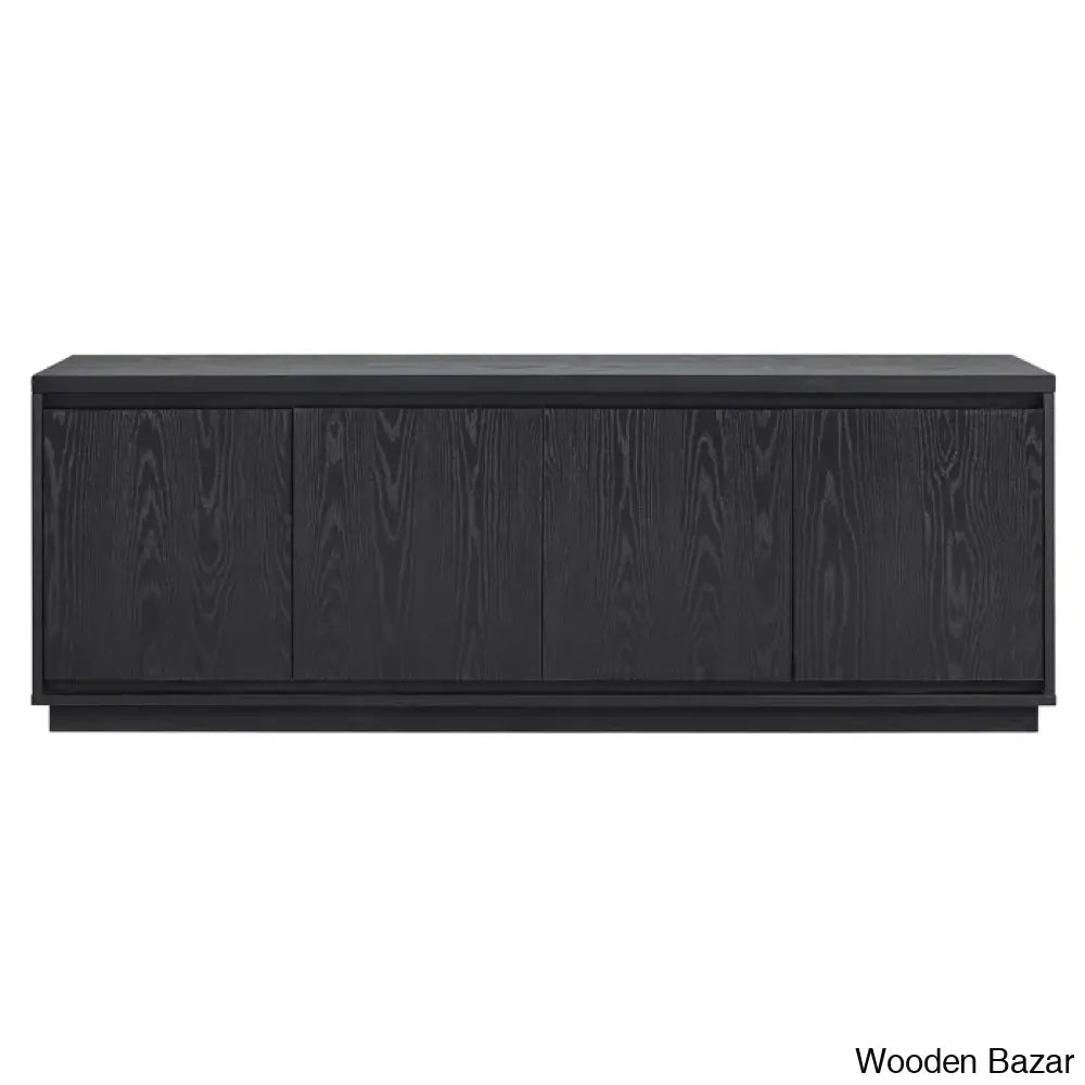 Linio Stylish Rattan Cabinet Media Console For Large Tv Set