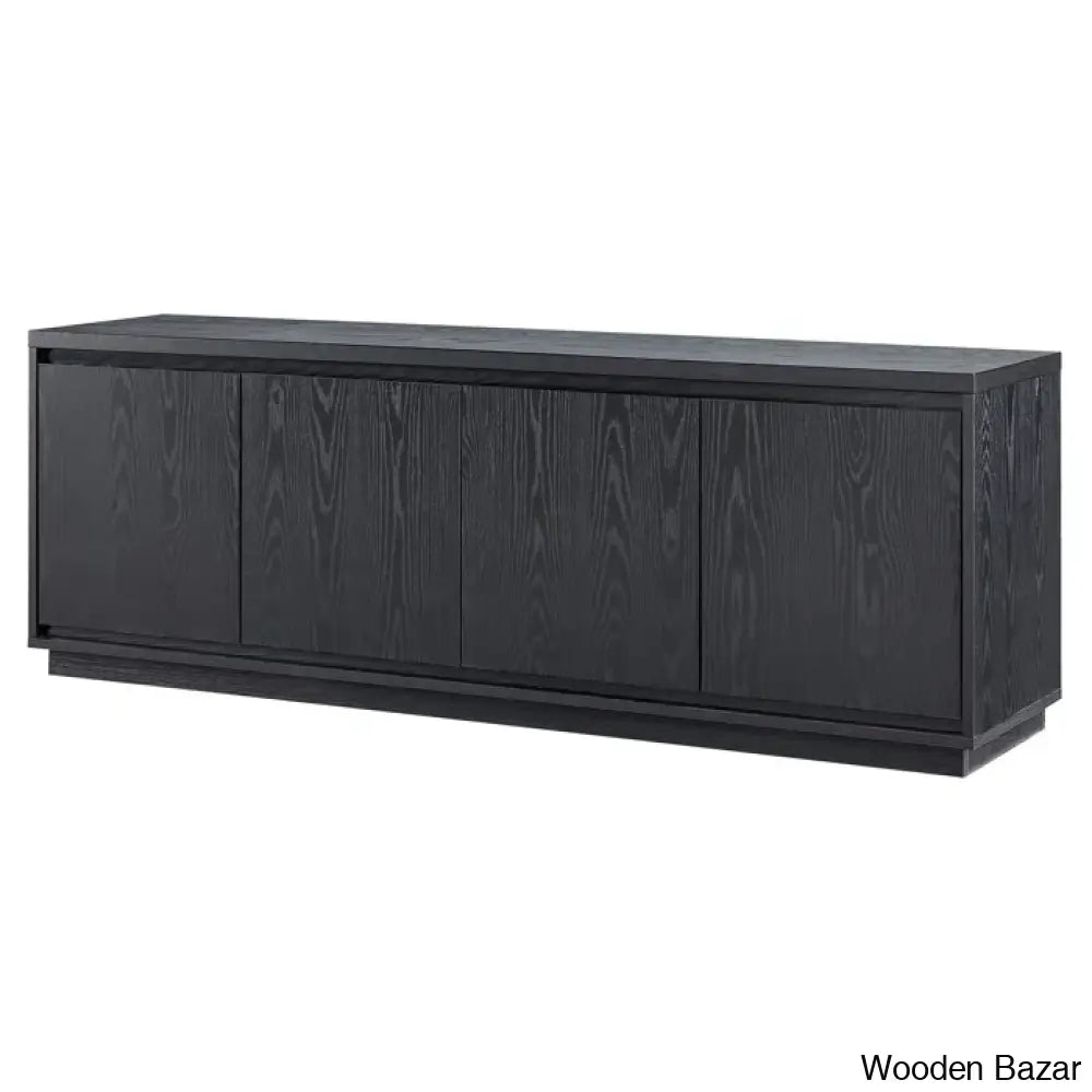 Linio Stylish Rattan Cabinet Media Console For Large Tv Set