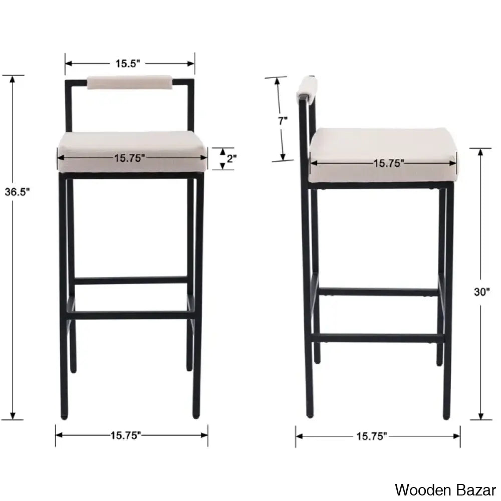 Lise Swivel Modern 30’’ Counter And Bar Stools Upholstered Height Barstools With Low Back Metal