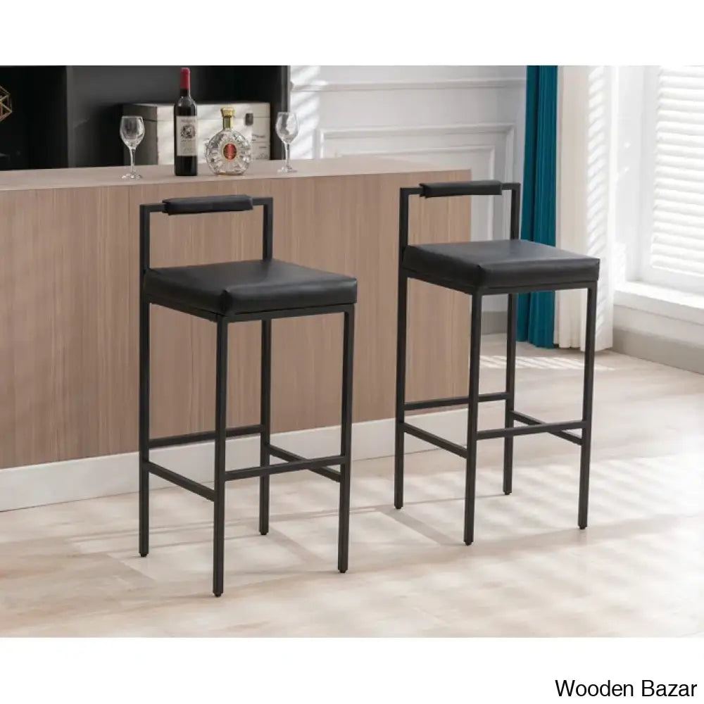 Lise Swivel Modern 30’’ Counter And Bar Stools Upholstered Height Barstools With Low Back Metal