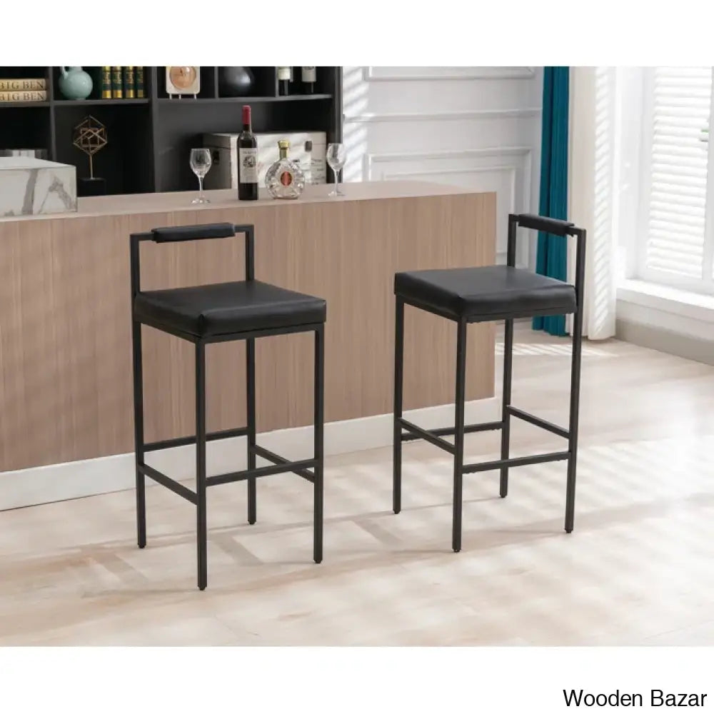 Lise Swivel Modern 30’’ Counter And Bar Stools Upholstered Height Barstools With Low Back Metal