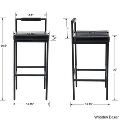 Lise Swivel Modern 30’’ Counter And Bar Stools Upholstered Height Barstools With Low Back Metal