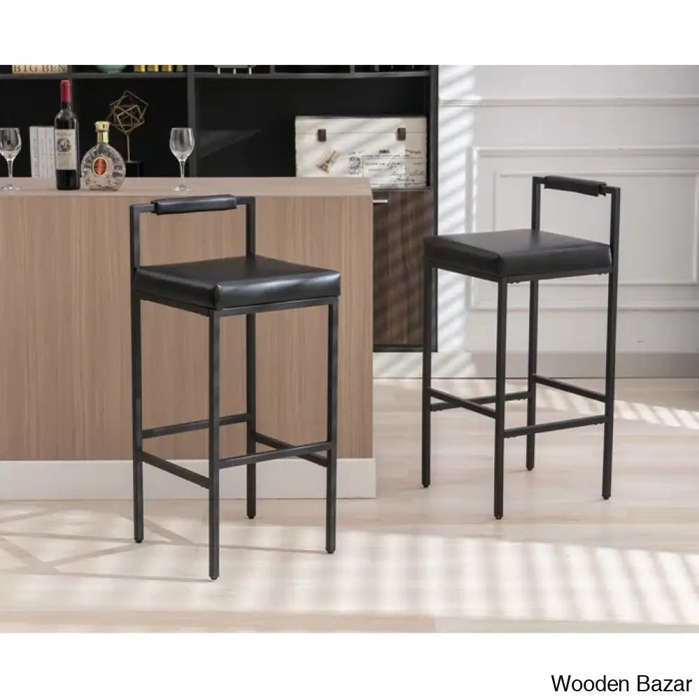 Lise Swivel Modern 30’’ Counter And Bar Stools Upholstered Height Barstools With Low Back Metal