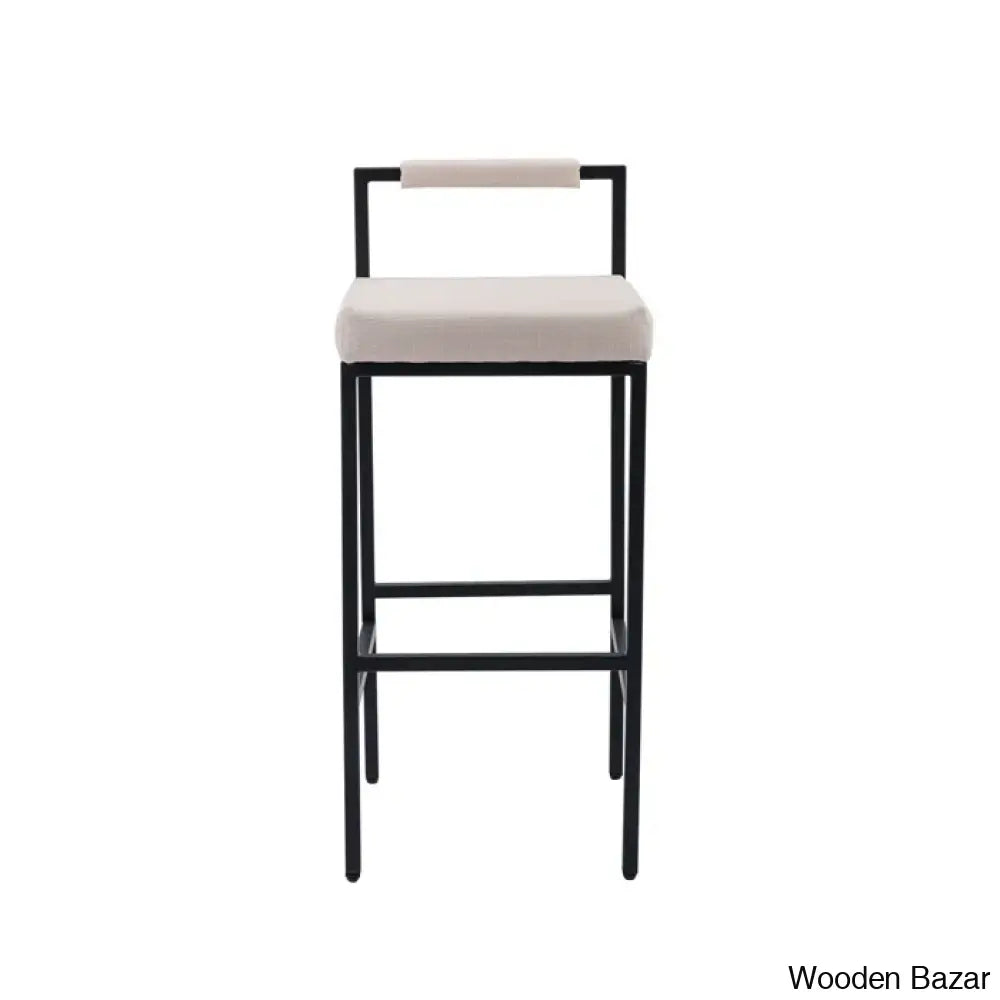 Lise Swivel Modern 30’’ Counter And Bar Stools Upholstered Height Barstools With Low Back Metal