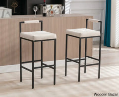 Lise Swivel Modern 30’’ Counter And Bar Stools Upholstered Height Barstools With Low Back Metal