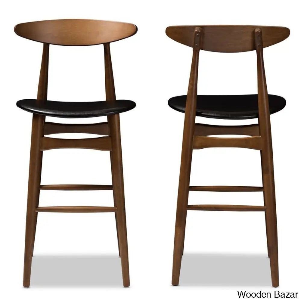 Liseton Swivel Solid Wood Counter Stool (Set Of 2) And Bar Stool