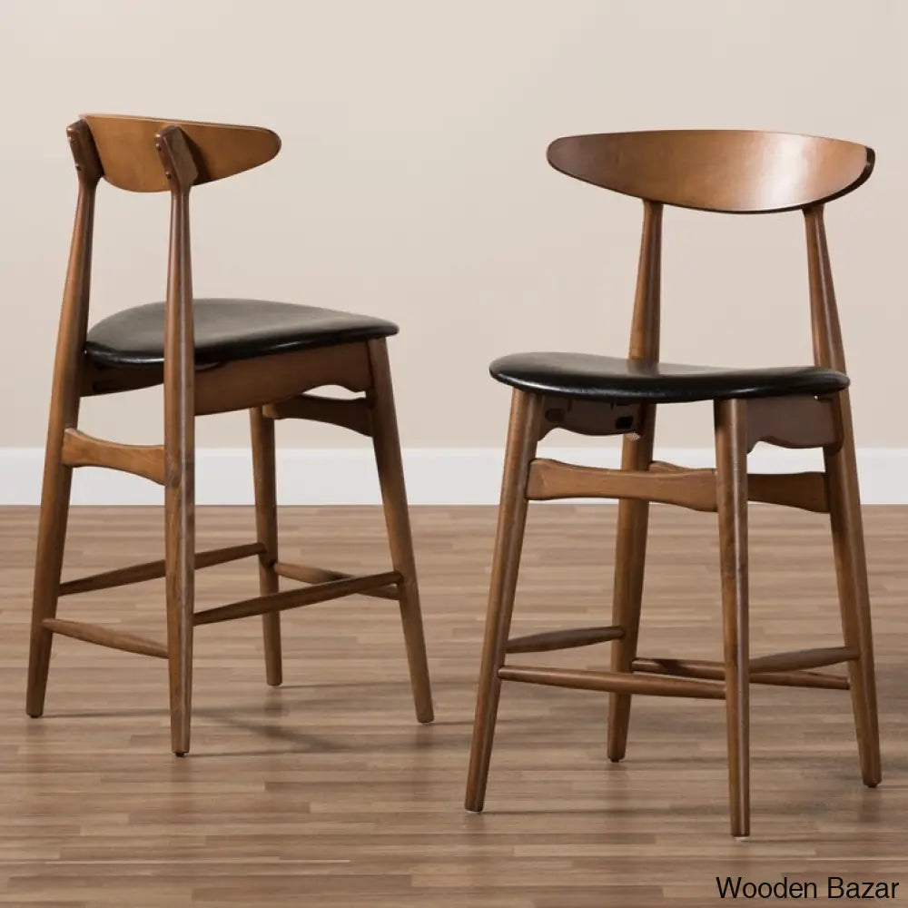 Liseton Swivel Solid Wood Counter Stool (Set Of 2) And Bar Stool