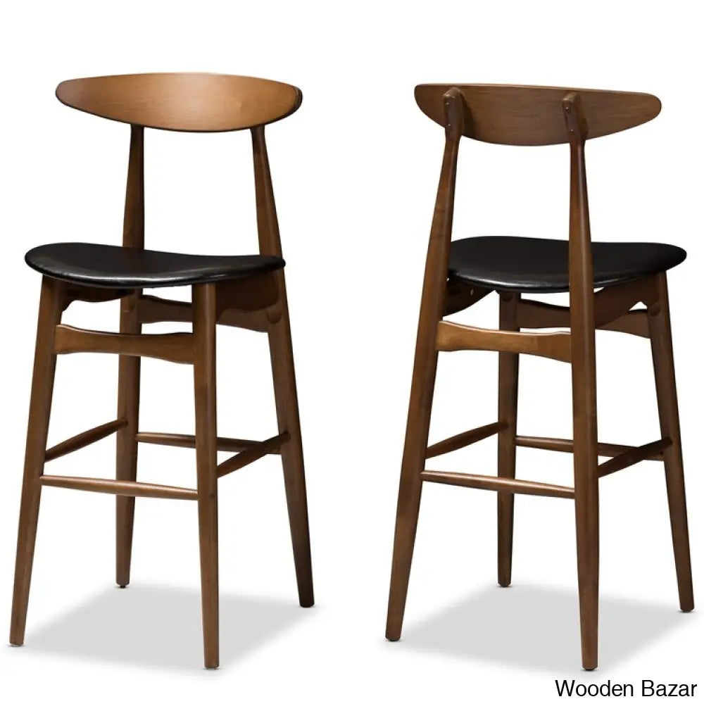 Liseton Swivel Solid Wood Counter Stool (Set Of 2) And Bar Stool