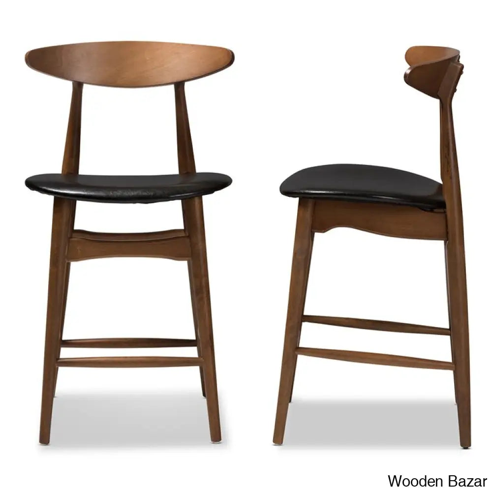 Liseton Swivel Solid Wood Counter Stool (Set Of 2) And Bar Stool