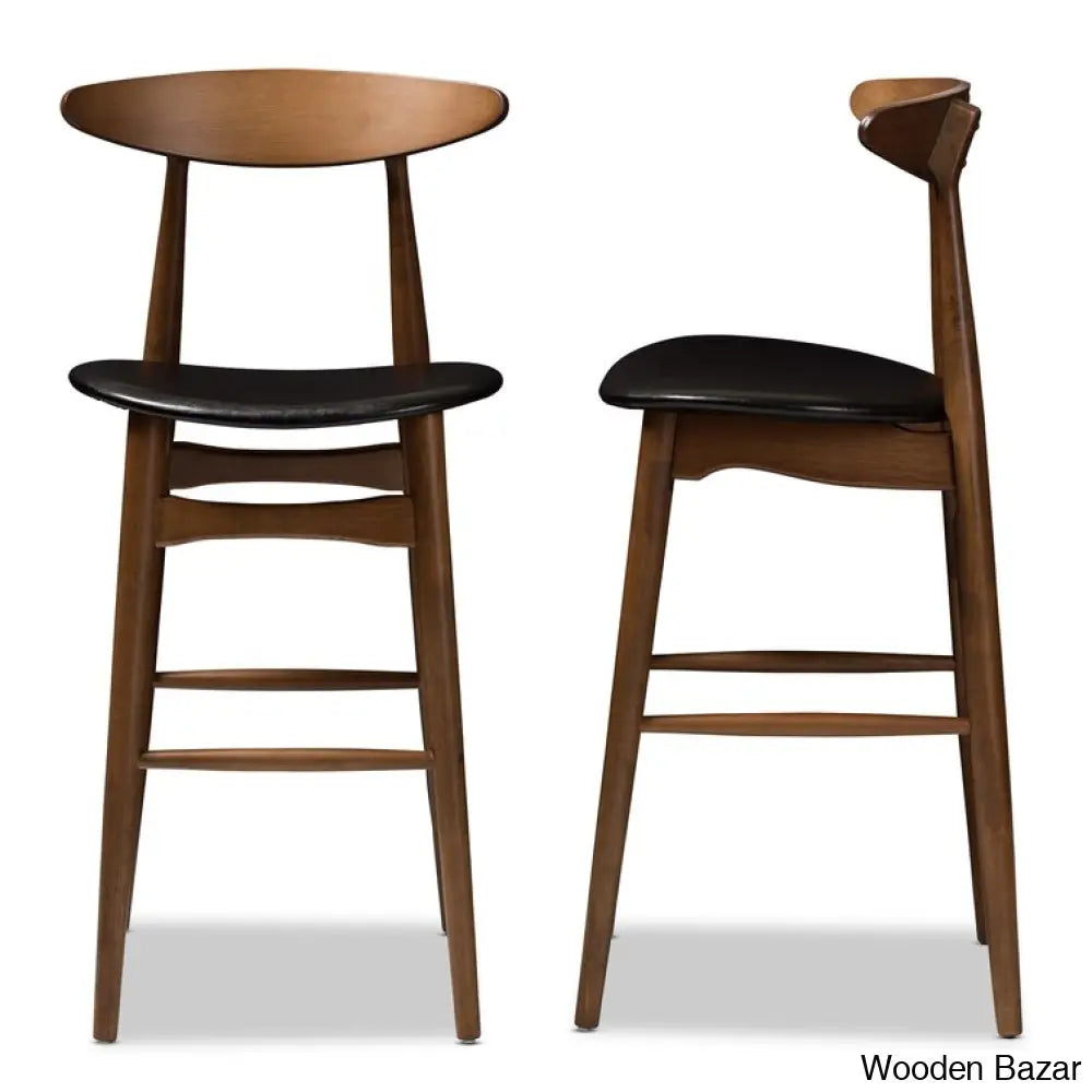 Liseton Swivel Solid Wood Counter Stool (Set Of 2) And Bar Stool