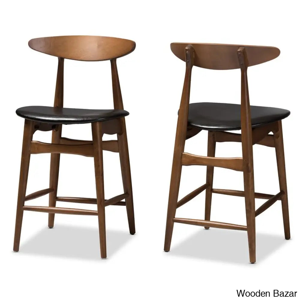 Liseton Swivel Solid Wood Counter Stool (Set Of 2) And Bar Stool