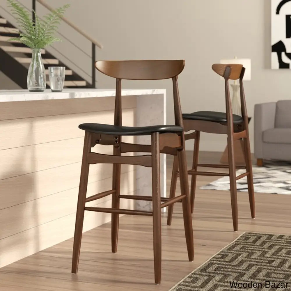 Liseton Swivel Solid Wood Counter Stool (Set Of 2) And Bar Stool