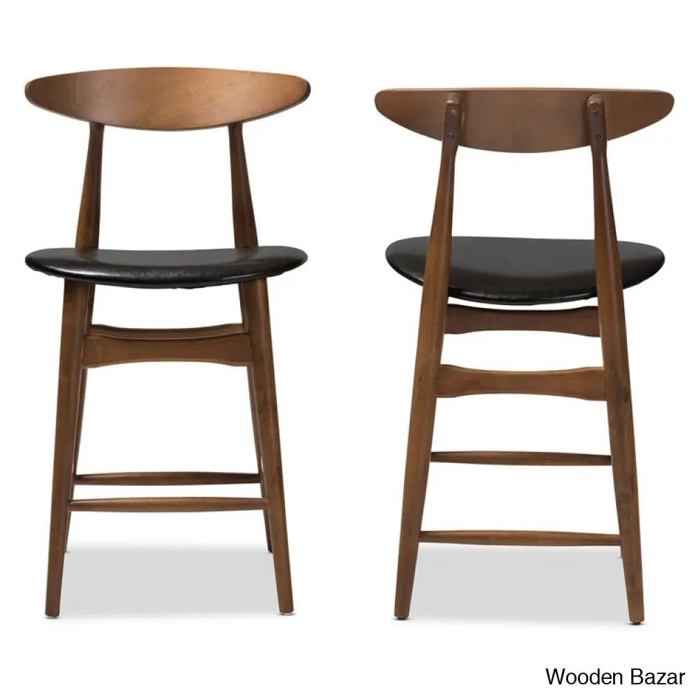 Liseton Swivel Solid Wood Counter Stool (Set Of 2) And Bar Stool