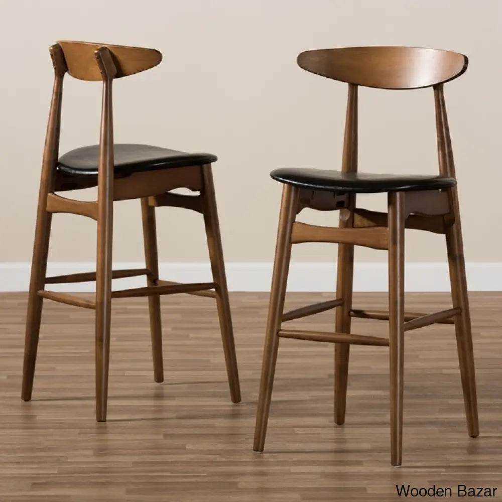 Liseton Swivel Solid Wood Counter Stool (Set Of 2) And Bar Stool