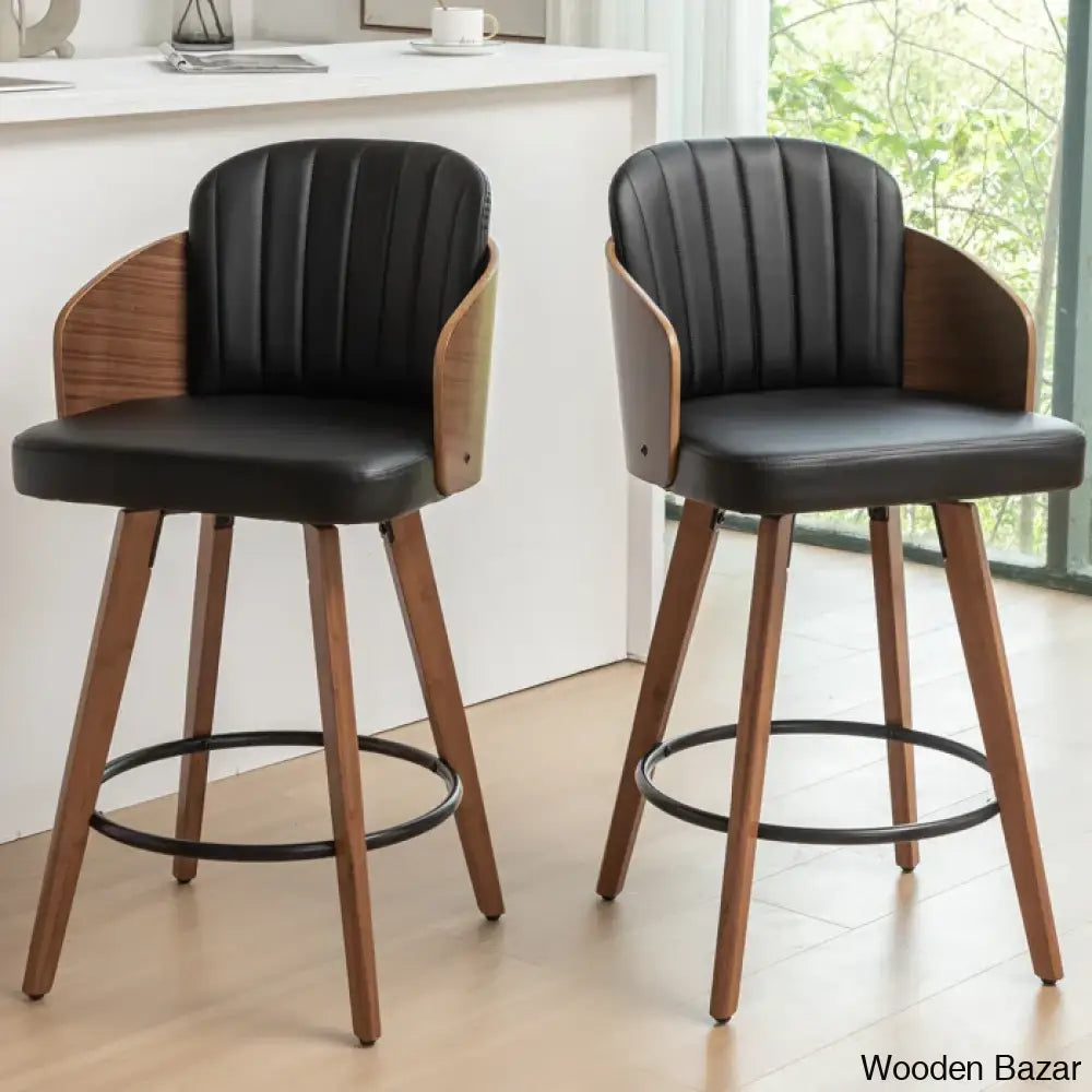 Ljubkaz Swivel 26’’ Counter And Bar Stool (Set Of 2)