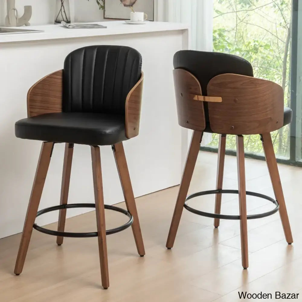 Ljubkaz Swivel 26’’ Counter And Bar Stool (Set Of 2)