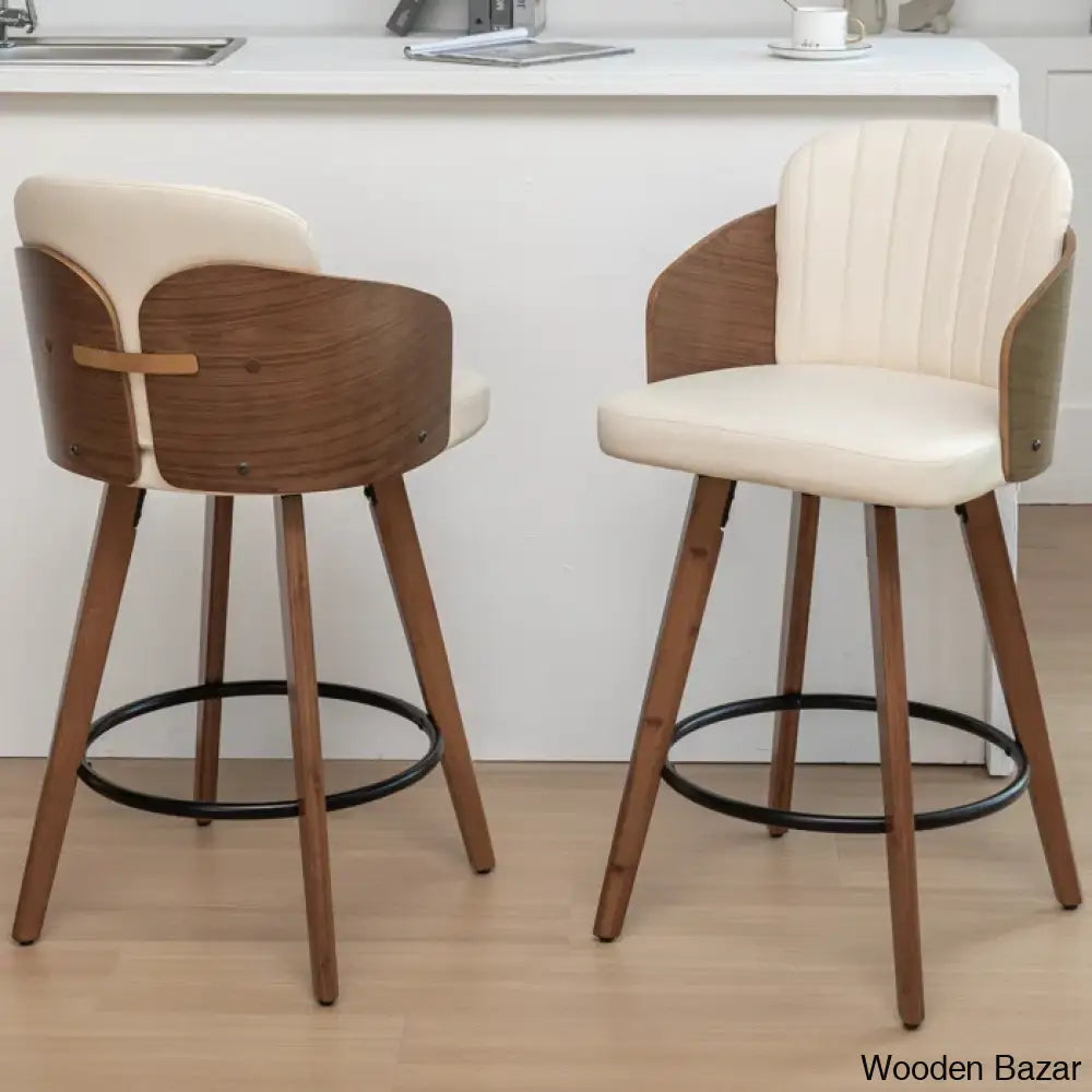 Ljubkaz Swivel 26’’ Counter And Bar Stool (Set Of 2)