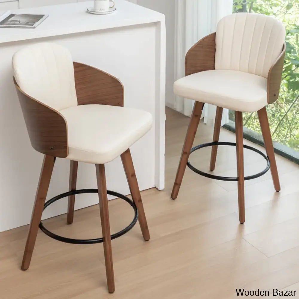 Ljubkaz Swivel 26’’ Counter And Bar Stool (Set Of 2)