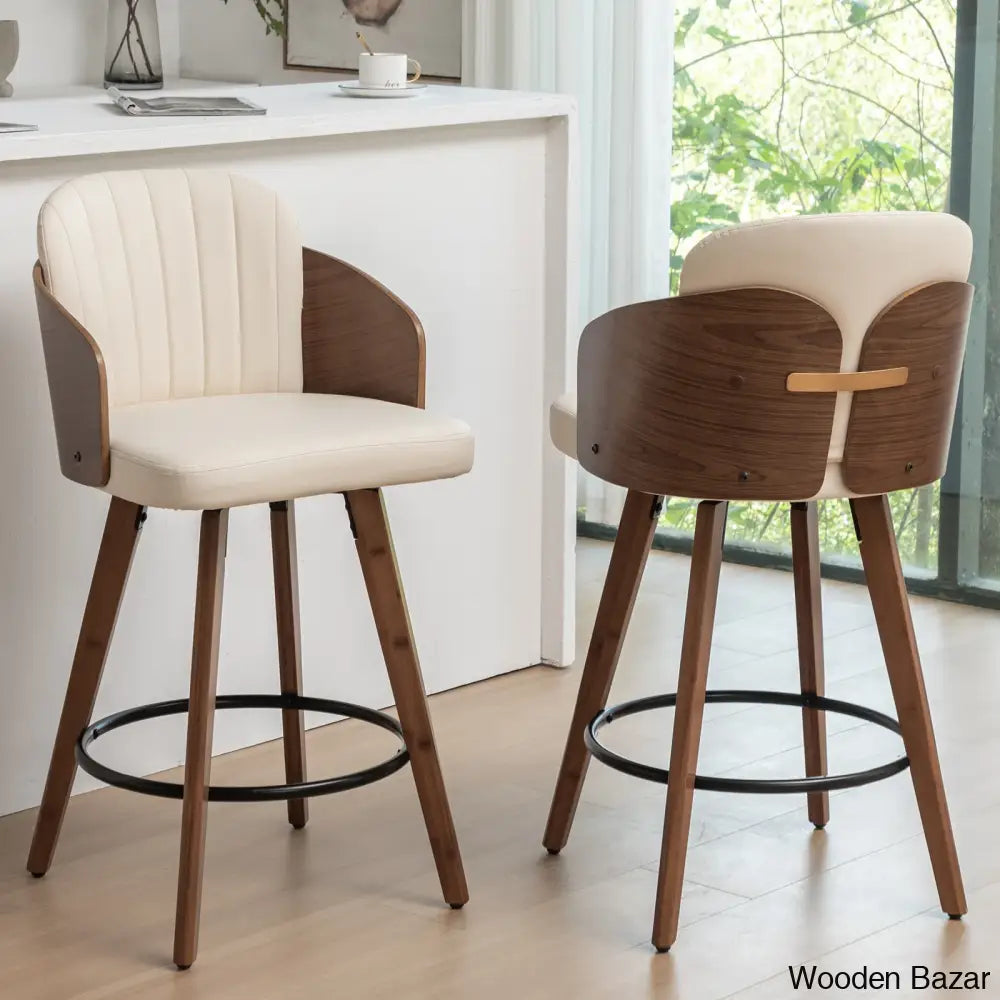 Ljubkaz Swivel 26’’ Counter And Bar Stool (Set Of 2)