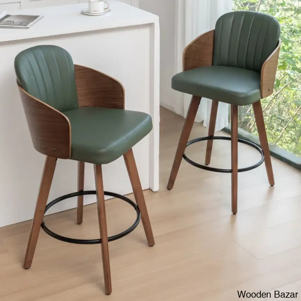 Ljubkaz Swivel 26’’ Counter And Bar Stool (Set Of 2)