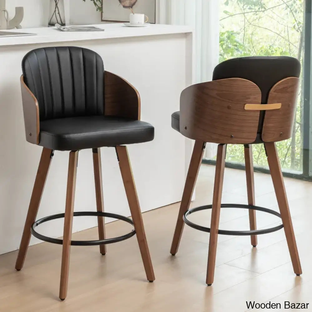 Ljubkaz Swivel 26’’ Counter And Bar Stool (Set Of 2)